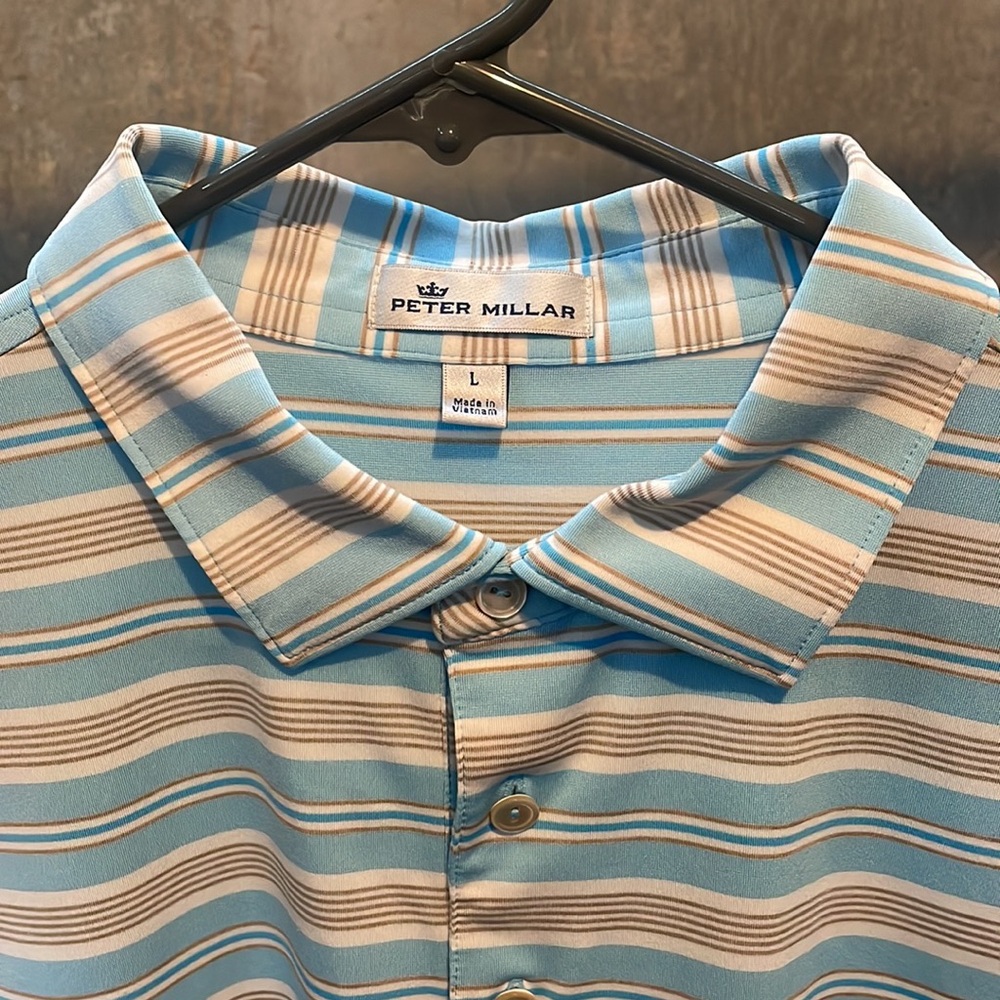 Peter Millar Golf Polo Woodforest Golf Club size Large